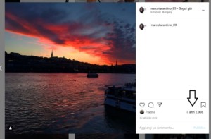 come vedere i like di Instagram, una foto di un tramonto